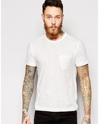 weißes T-Shirt mit einem Rundhalsausschnitt von YMC