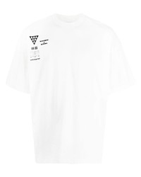 weißes T-Shirt mit einem Rundhalsausschnitt von Yoshiokubo