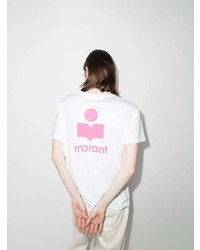 weißes T-Shirt mit einem Rundhalsausschnitt von Isabel Marant