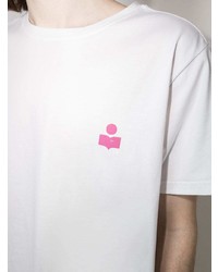 weißes T-Shirt mit einem Rundhalsausschnitt von Isabel Marant