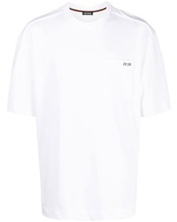 weißes T-Shirt mit einem Rundhalsausschnitt von Zegna