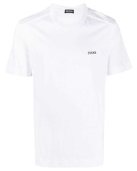 weißes T-Shirt mit einem Rundhalsausschnitt von Zegna