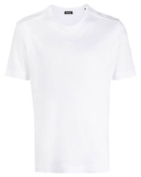 weißes T-Shirt mit einem Rundhalsausschnitt von Zegna