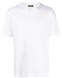 weißes T-Shirt mit einem Rundhalsausschnitt von Zegna