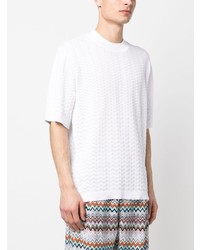 weißes T-Shirt mit einem Rundhalsausschnitt von Missoni