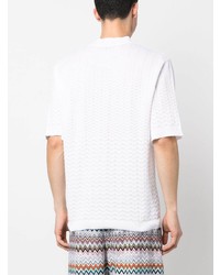 weißes T-Shirt mit einem Rundhalsausschnitt von Missoni