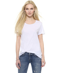 weißes T-Shirt mit einem Rundhalsausschnitt von Zoe Karssen