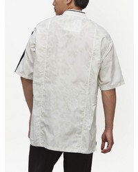 weißes Mit Batikmuster T-Shirt mit einem V-Ausschnitt von Y-3