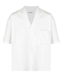 weißes T-Shirt mit einem V-Ausschnitt von Ambush