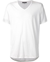 weißes T-Shirt mit einem V-Ausschnitt von Ann Demeulemeester