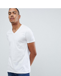 weißes T-Shirt mit einem V-Ausschnitt von ASOS DESIGN