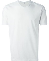 weißes T-Shirt mit einem V-Ausschnitt von Aspesi