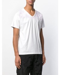 weißes T-Shirt mit einem V-Ausschnitt von Maison Margiela