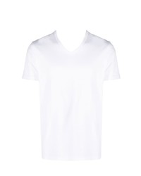 weißes T-Shirt mit einem V-Ausschnitt von Brioni