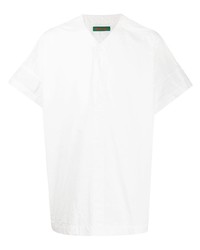 weißes T-Shirt mit einem V-Ausschnitt von Casey Casey