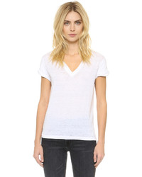 weißes T-Shirt mit einem V-Ausschnitt von Chaser