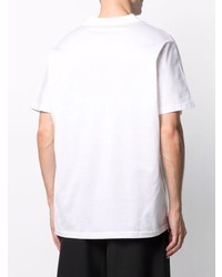 weißes T-Shirt mit einem V-Ausschnitt von Low Brand