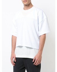 weißes T-Shirt mit einem V-Ausschnitt von Fear Of God