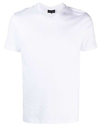 weißes T-Shirt mit einem V-Ausschnitt von Emporio Armani