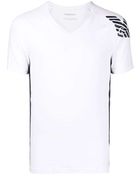 weißes T-Shirt mit einem V-Ausschnitt von Emporio Armani