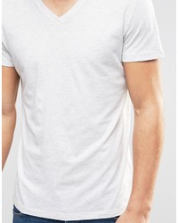 weißes T-Shirt mit einem V-Ausschnitt von Esprit