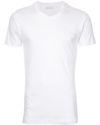 weißes T-Shirt mit einem V-Ausschnitt von ESTNATION