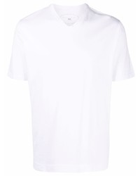 weißes T-Shirt mit einem V-Ausschnitt von Fedeli