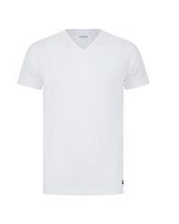 weißes T-Shirt mit einem V-Ausschnitt von G Star
