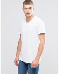 weißes T-Shirt mit einem V-Ausschnitt von G Star