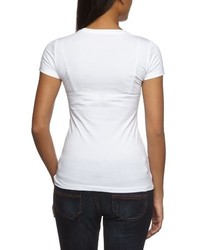 weißes T-Shirt mit einem V-Ausschnitt von G-Star Raw