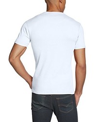 weißes T-Shirt mit einem V-Ausschnitt von GARCIA