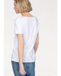 weißes T-Shirt mit einem V-Ausschnitt von IMP BY IMPERIAL