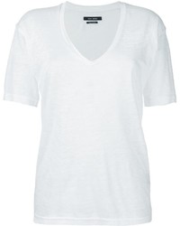 weißes T-Shirt mit einem V-Ausschnitt von Isabel Marant