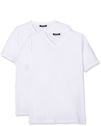 weißes T-Shirt mit einem V-Ausschnitt von Karl Lagerfeld