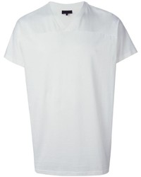 weißes T-Shirt mit einem V-Ausschnitt von Lanvin