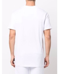 weißes T-Shirt mit einem V-Ausschnitt von Philipp Plein