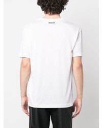 weißes T-Shirt mit einem V-Ausschnitt von Les Hommes