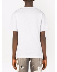 weißes T-Shirt mit einem V-Ausschnitt von Dolce & Gabbana
