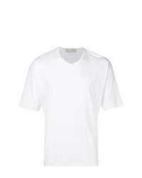 weißes T-Shirt mit einem V-Ausschnitt von MACKINTOSH