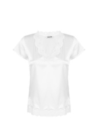 weißes T-Shirt mit einem V-Ausschnitt von Max & Moi