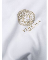 weißes T-Shirt mit einem V-Ausschnitt von Versace