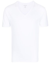 weißes T-Shirt mit einem V-Ausschnitt von Michael Kors