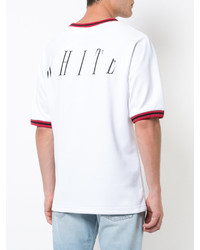 weißes T-Shirt mit einem V-Ausschnitt von Off-White