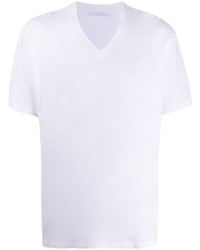 weißes T-Shirt mit einem V-Ausschnitt von Neil Barrett