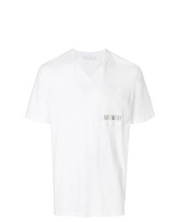 weißes T-Shirt mit einem V-Ausschnitt von Neil Barrett