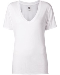 weißes T-Shirt mit einem V-Ausschnitt von NSF