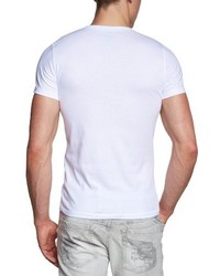 weißes T-Shirt mit einem V-Ausschnitt von Pepe Jeans