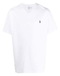 weißes T-Shirt mit einem V-Ausschnitt von Polo Ralph Lauren