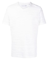 weißes T-Shirt mit einem V-Ausschnitt von Private Stock