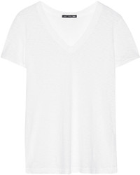 weißes T-Shirt mit einem V-Ausschnitt von Rag and Bone